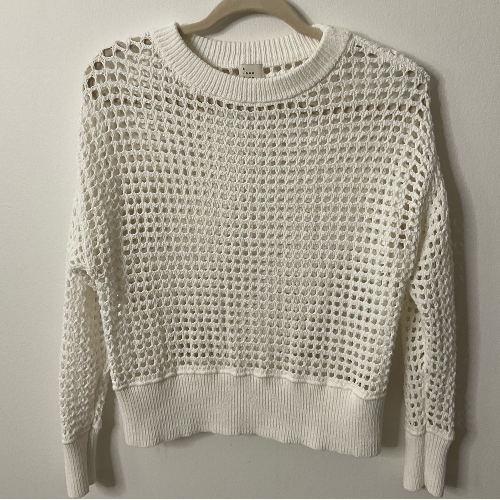 A New Day Open Work Sweater XS